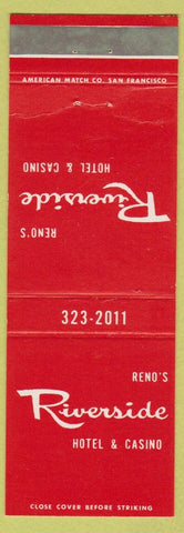 Matchbook Cover - Riverside Hotel Casino Reno NV red