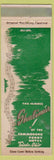 Matchbook Cover - Shalimar Commodore Perry Hotel Toledo OH
