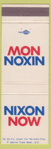 Matchbook Cover - Richard Nixon President Election Nixon Now