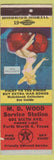 Matchbook Cover - MD Wood Texaco oil gas Fort Worth TX pinup