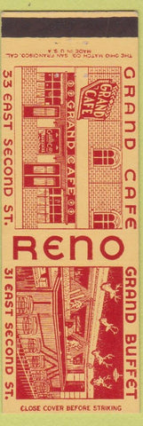 Matchbook Cover - Grand Cafe Reon NV