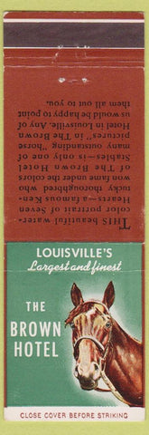 Matchbook Cover - Brown Hotel Louisville KY