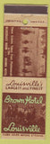 Matchbook Cover - Brown Hotel Louisville KY WEAR