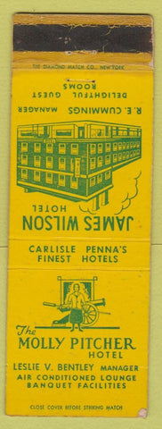 Matchbook Cover - Molly Pitcher Hotel Carlisle PA WORN