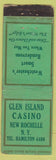 Matchbook Cover - Geln Island Casino New Rochelle NY WORN STRIKER