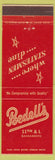 Matchbook Cover - Bedell's Sacramento CA