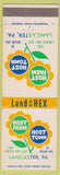 Matchbook Cover - Hotel Farm Town Lancaster PA