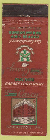 Matchbook Cover - Hotel Casey Scranton PA WEAR