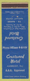 Matchbook Cover - Crestwood Motel Aldershot ON