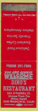 Matchbook Cover - Dino's Restaurant San Francisco CA WEAR
