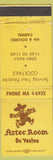 Matchbook Cover - Aztec Room Su Vacino Carmel CA