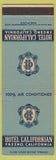 Matchbook Cover - Hotel Californian Fresno CA