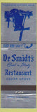 Matchbook Cover - De Smidt's Restaurant Cedar Grove WI