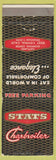 Matchbook Cover - Stats Charbroiler West Covina CA CREASE
