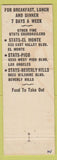 Matchbook Cover - Stats Charbroiler West Covina CA CREASE