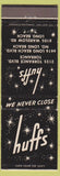 Matchbook Cover - Huffs Torrance CA Long Beach