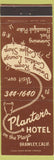 Matchbook Cover - Planters Hotel Brawley CA