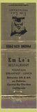 Matchbook Cover - Em Le's Restaurant Camel by the Sea CA WEAR