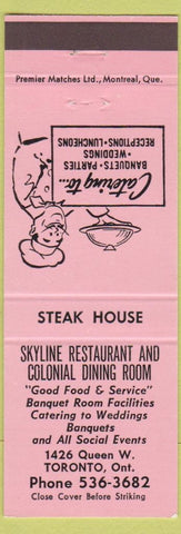 Matchbook Cover - Skyline Restaurant Toronto ON