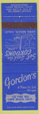 Matchbook Cover - Gordon's Restaurant Long Beach CA