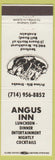 Matchbook Cover - Angus Inn Anaheim CA