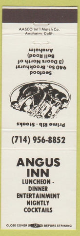 Matchbook Cover - Angus Inn Anaheim CA