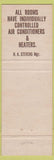 Matchbook Cover - Buffum Hotel Long Beach CA