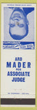 Matchbook Cover - Ard Mader Associate Judge PA?
