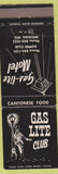 Matchbook Cover - Gas Lite Club Motel Wausau WI