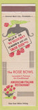 Matchbook Cover - Rose Bowl Italian Restaurant Lancaster PA