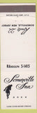 Matchbook Cover - Somerville Inn Somerville NJ