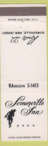 Matchbook Cover - Somerville Inn Somerville NJ
