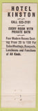 Matchbook Cover - Hotel Kinston NC WEAR