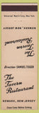 Matchbook Cover - Tavern Restaurant Newark NJ