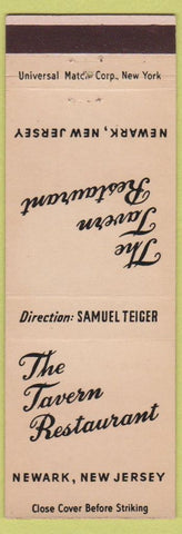 Matchbook Cover - Tavern Restaurant Newark NJ