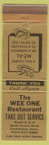 Matchbook Cover - Wee One Restaurant Farmington CT WEAR