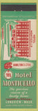 Matchbook Cover - Hotel Monticello Longview WA