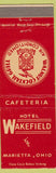 Matchbook Cover - Hotel Wakefield Marietta OH