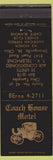 Matchbook Cover - Coach House Motel Strongsville OH