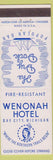 Matchbook Cover - Wenonah Hotel Bay City MI girlie ship