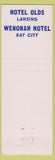 Matchbook Cover - Wenonah Hotel Bay City MI girlie ship