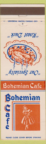 Matchbook Cover - Bohemian Cafe girlie Omaha NE