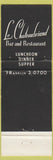 Matchbook Cover - LaSalle Hotel Chicago IL 90's Tap WEAR