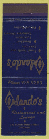 Matchbook Cover - Orlando's Restaurant Chicago IL