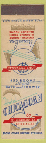 Matchbook Cover - Hotel Chicagoan Chicago IL deco