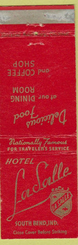 Matchbook Cover - Hotel LaSalle South Bend IN WEAR