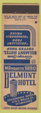 Matchbook Cover - Belmont Hotel Milwaukee WI