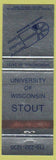 Matchbook Cover - University of Wisconsin Stout Menomonie WI WEAR