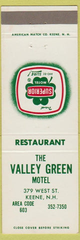 Matchbook Cover - Valley Green Hotel Keene NH