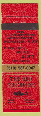 Matchbook Cover - Old Firehouse Steak House Saratoga Springs NY